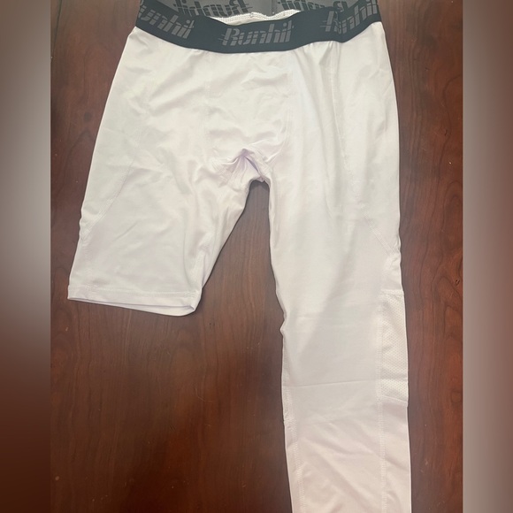 Runhit 3/4 Men's Compression Pants with Pockets,Workout Athletic Tights Leggings - Picture 6 of 8